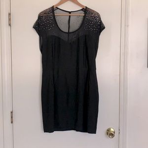 City Chic black mesh sweetheart mini dress (16/18)